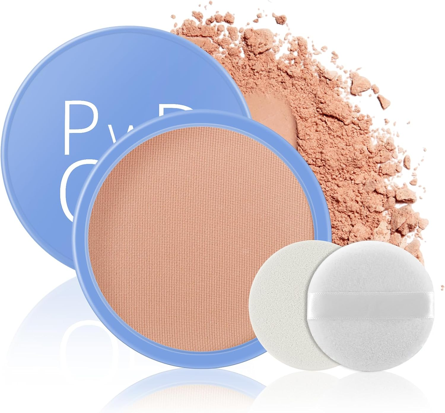 Apooliy Setting Powder, Poreless Pressed Face Powder, Lightweight, Long-Lasting, Oil Control, Translucent