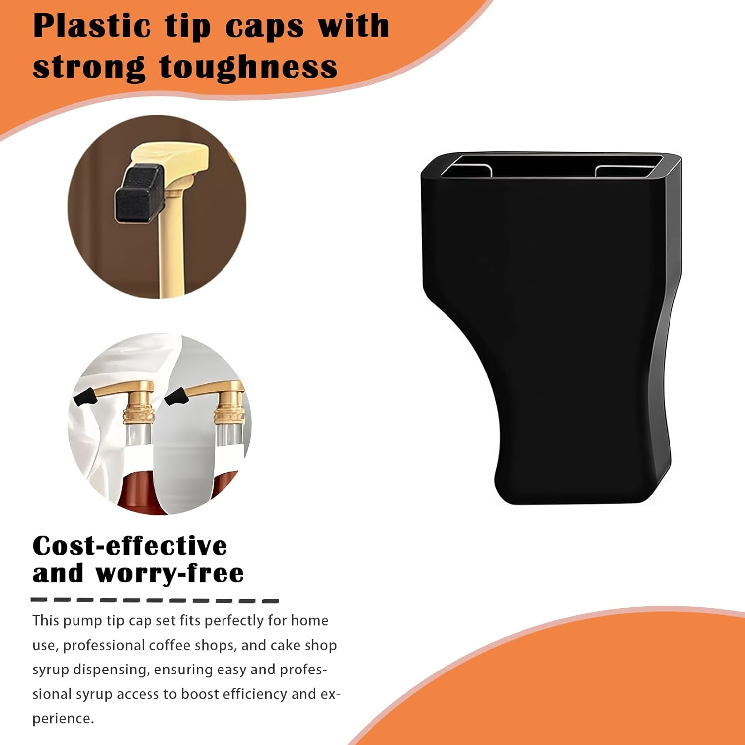 Koceci 25 PCS Coffee Syrup Pump Covers, Silicone Syrup Pump Caps, Pourer Covers Pourer Caps Fits for Pour Dispenser, Oil Liquor Bottle (Black) image number 3