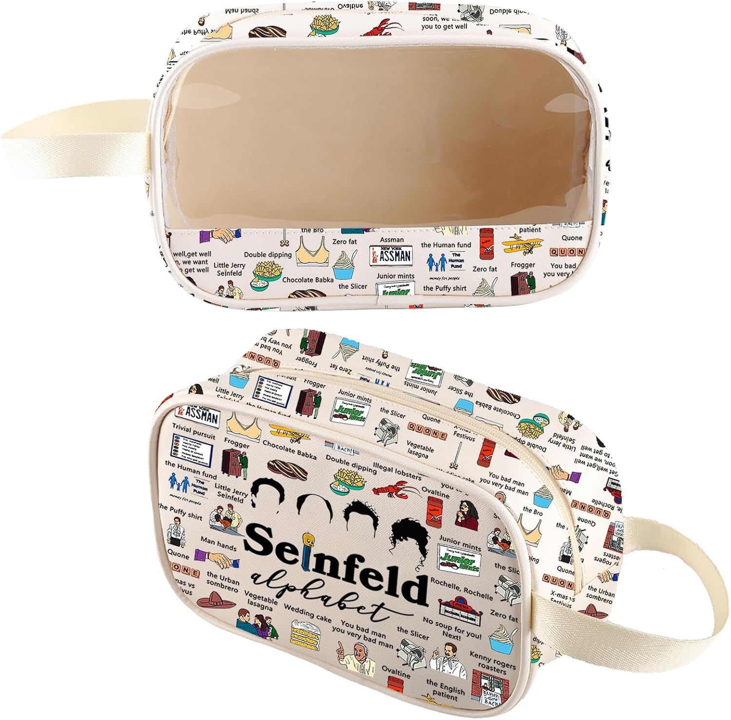 MNIGIU TV Show Merchandise Jerry Lover Gift Jerry Fan Gift TV Series Clear Makeup Zipper Pouch, Sein Clear Bag image number 1