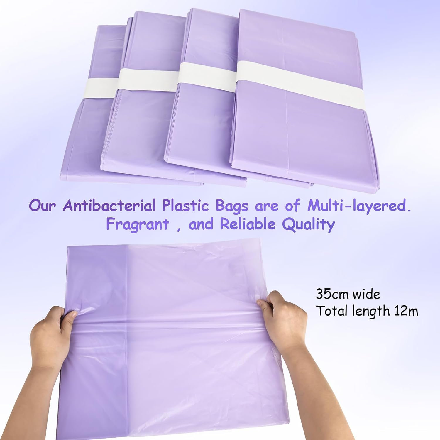 Pack of 4 Refill Films Compatible with Korbell Classic 16 Litre and Litter Champ Refills Refill Foil Rings Refill Cassettes Nappy Bin Liner Refill Bonus image number 1