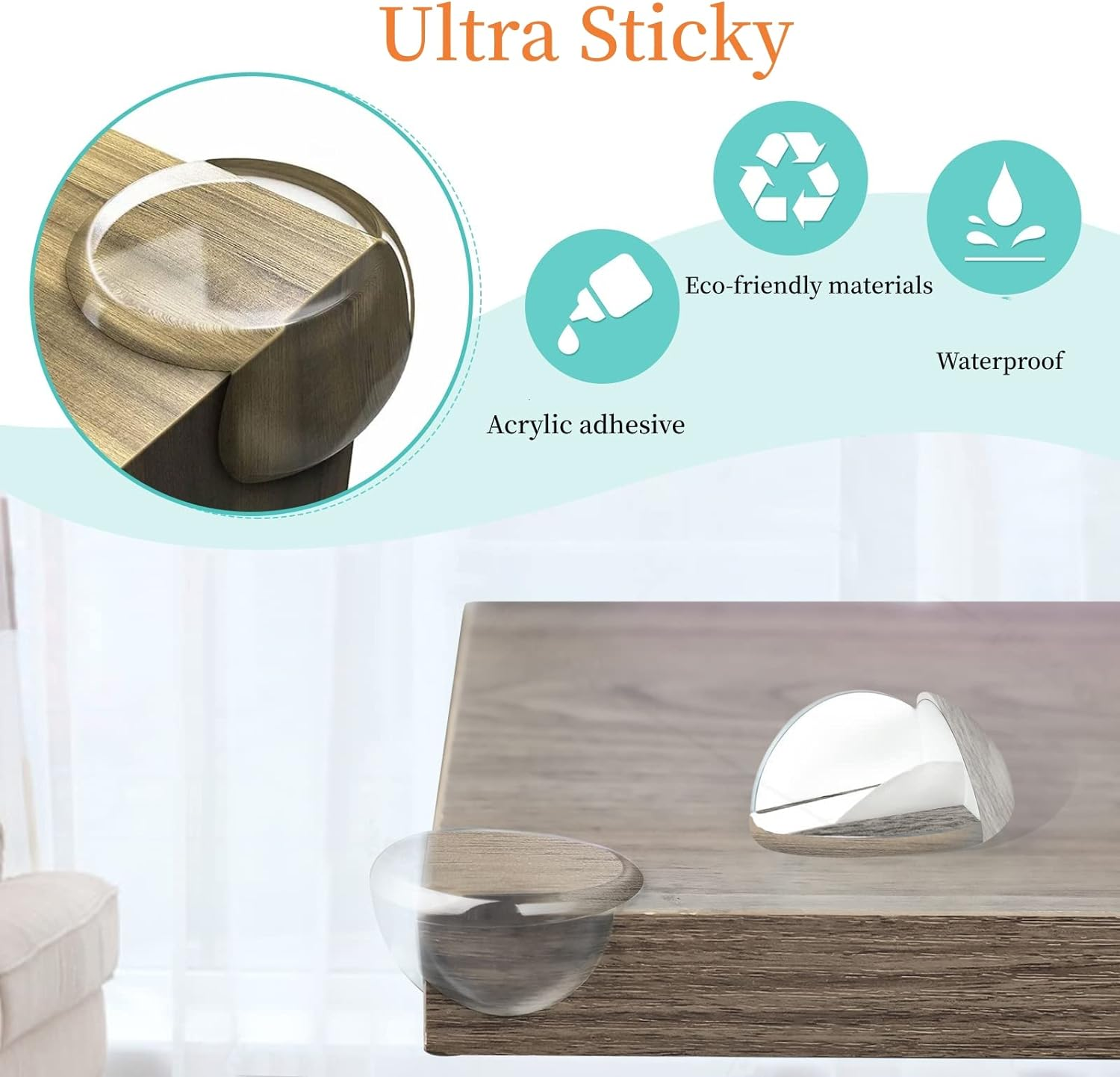 30Pc Baby Safety Corner Protectors,Clear Guards with Strong Adhesive, 3 Shapes image number 1