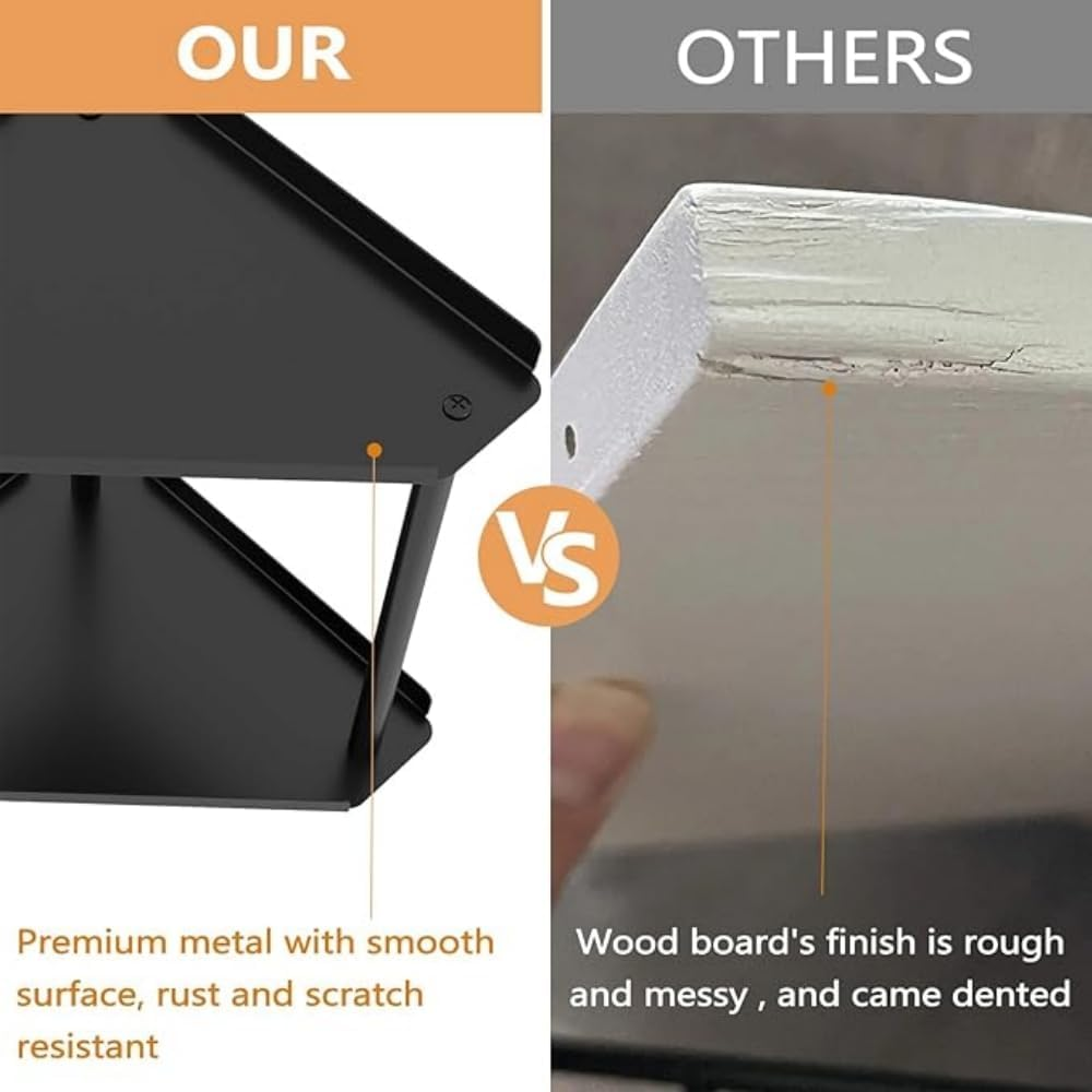 2 Tier Bathroom Counter Organizer, Vanity Organizer Corner Storage Shelf, Skincare, Makeup Countertop Organizers, Perfume Organizer,Vanity Tray Black Counter Storage for Kitchen,Bathroom image number 4