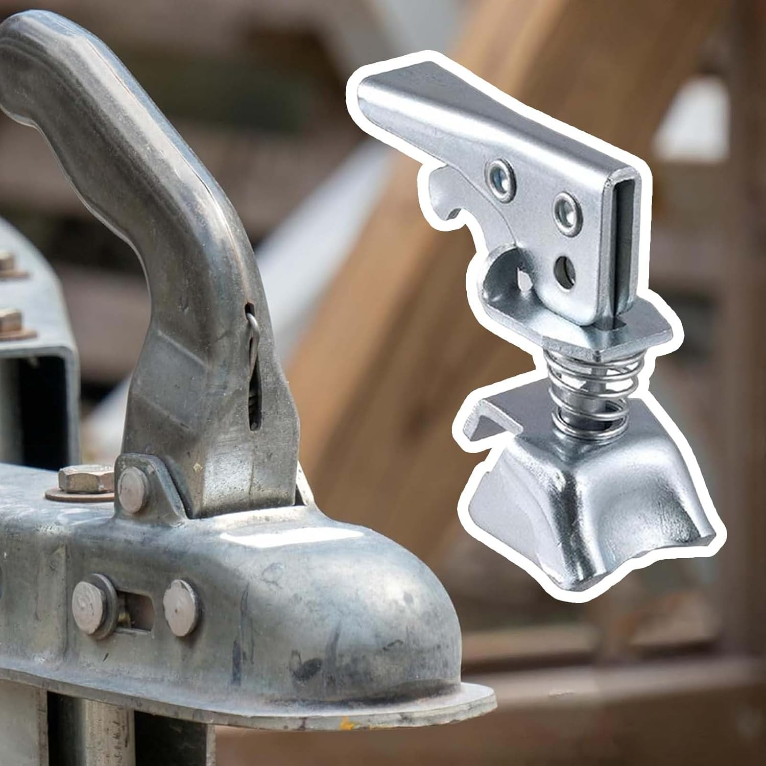 Trailer Hitch Coupler | 2 Inch Heavy-Duty Quick-Release Safe,Safe Trailer Hitch | for Daily Outdoor Garage Garage Automotive image number 6