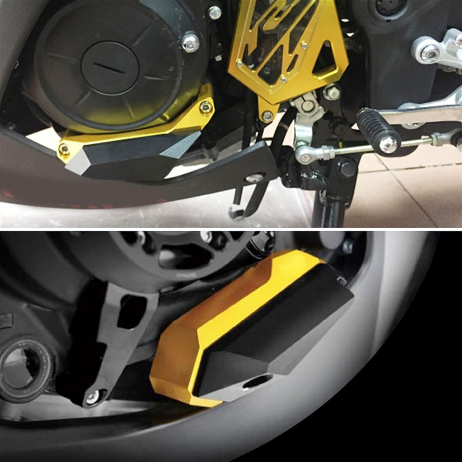 Motorcycle Engine Crash Guard Stator Cover Slider Falling Protector Accessories for Yamaha YZF R3 R25 YZF-R3 YZF-R25 MT-03 MT-25 MT 03 25 2013 14 15 16 (Color : Black)