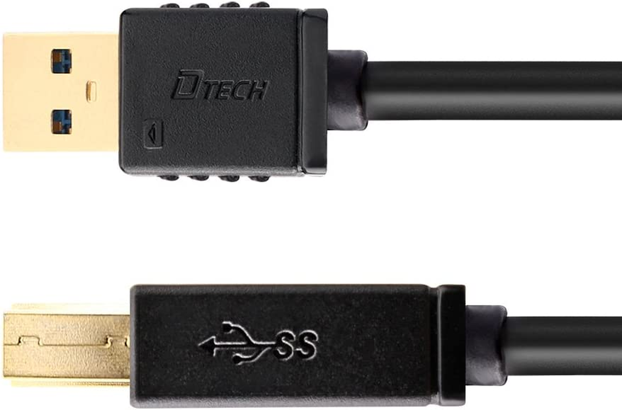 DTECH 1M USB 3.0 Cable a Male to B Male USB Printer Cord KVM Data Wire 3 Ft