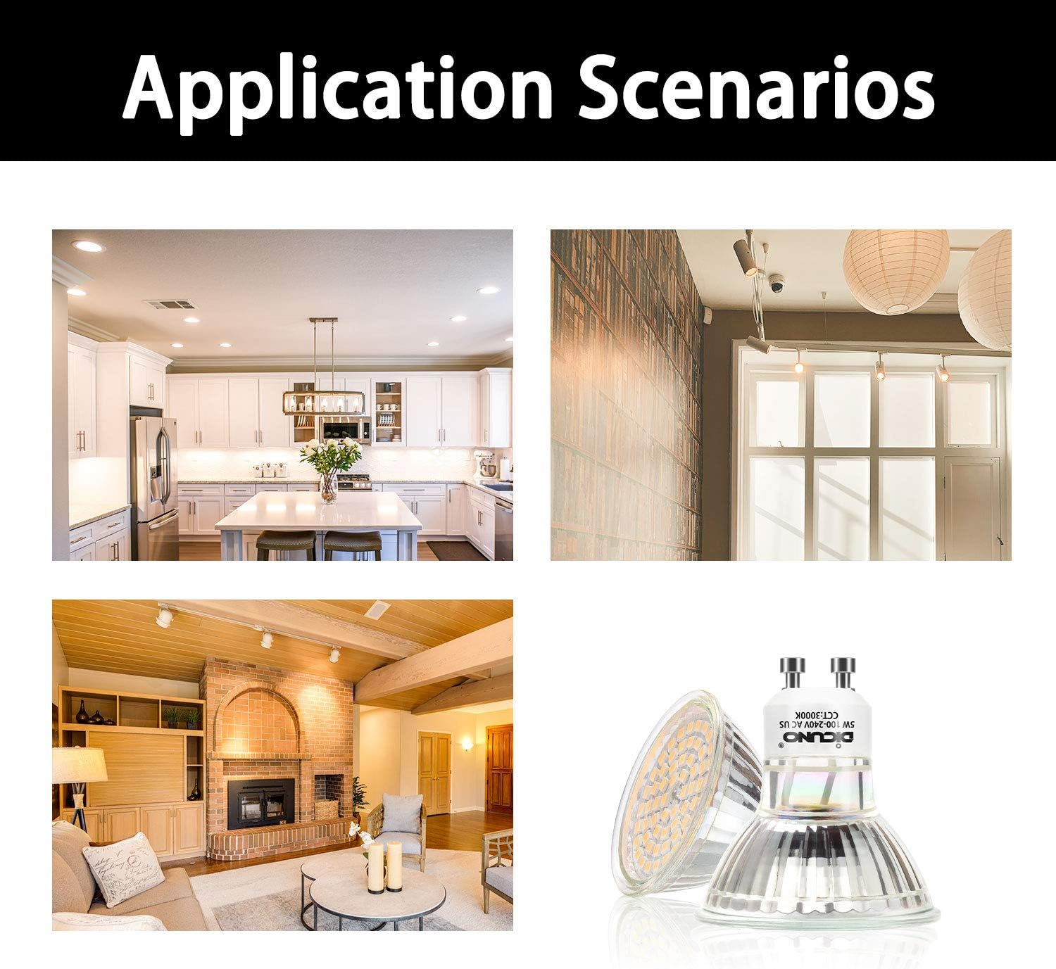 Dicuno GU10 LED Bulb, 5W 500LM, Warm White 3000K, MR16 Spotlight, 220V Non-Dimmable, 120&deg; Beam Angle, Pack of 6 image number 3