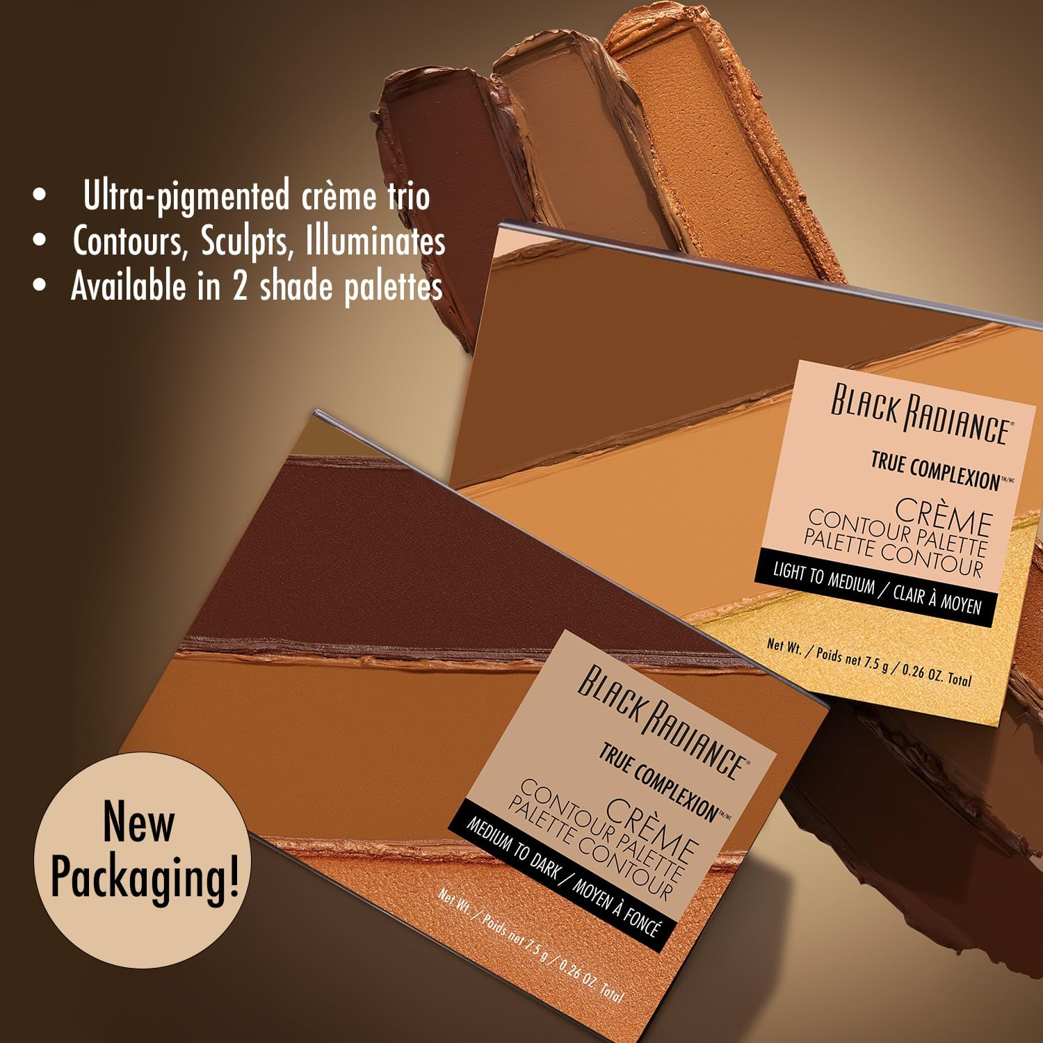 Black Radiance True Complexion Creme Contour Palette, Medium to Dark, 7.5 Gram image number 2