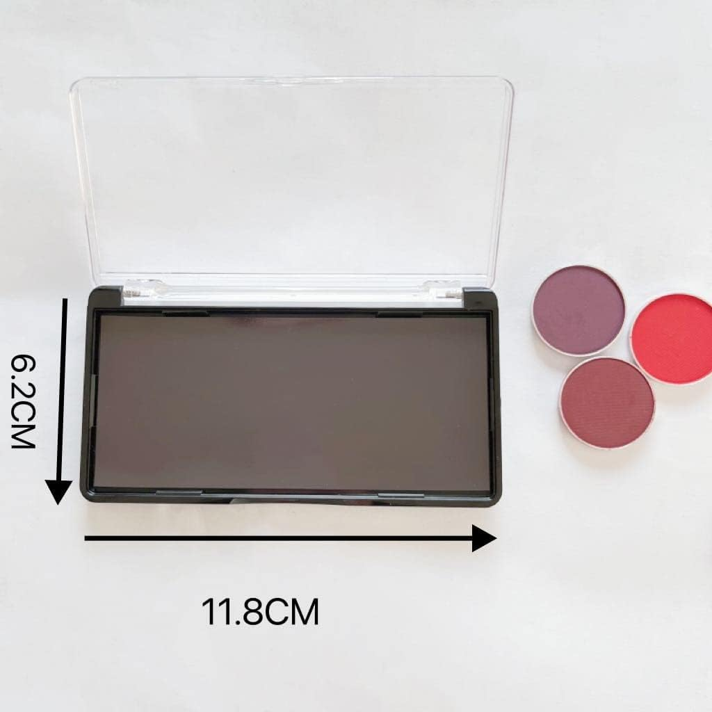 2Pcs Rectangular Mini Magnet Make-Up Dispensing Plate Eyeshadow Blush Powder Storage Empty Palette with 10Pcs Metal Stickers image number 3