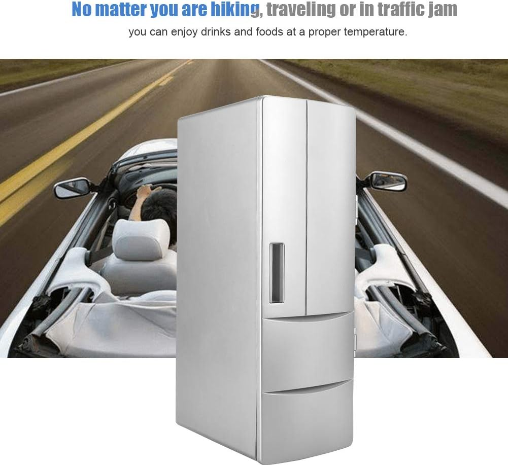 Dpofirs Portable LED Mini USB Refrigerator, 10W Mini Fridge for Bedroom Car Office Desk College Dorm Room 5V DC, Portable Thermoelectric Cooler for Bedroom, Make Up image number 1