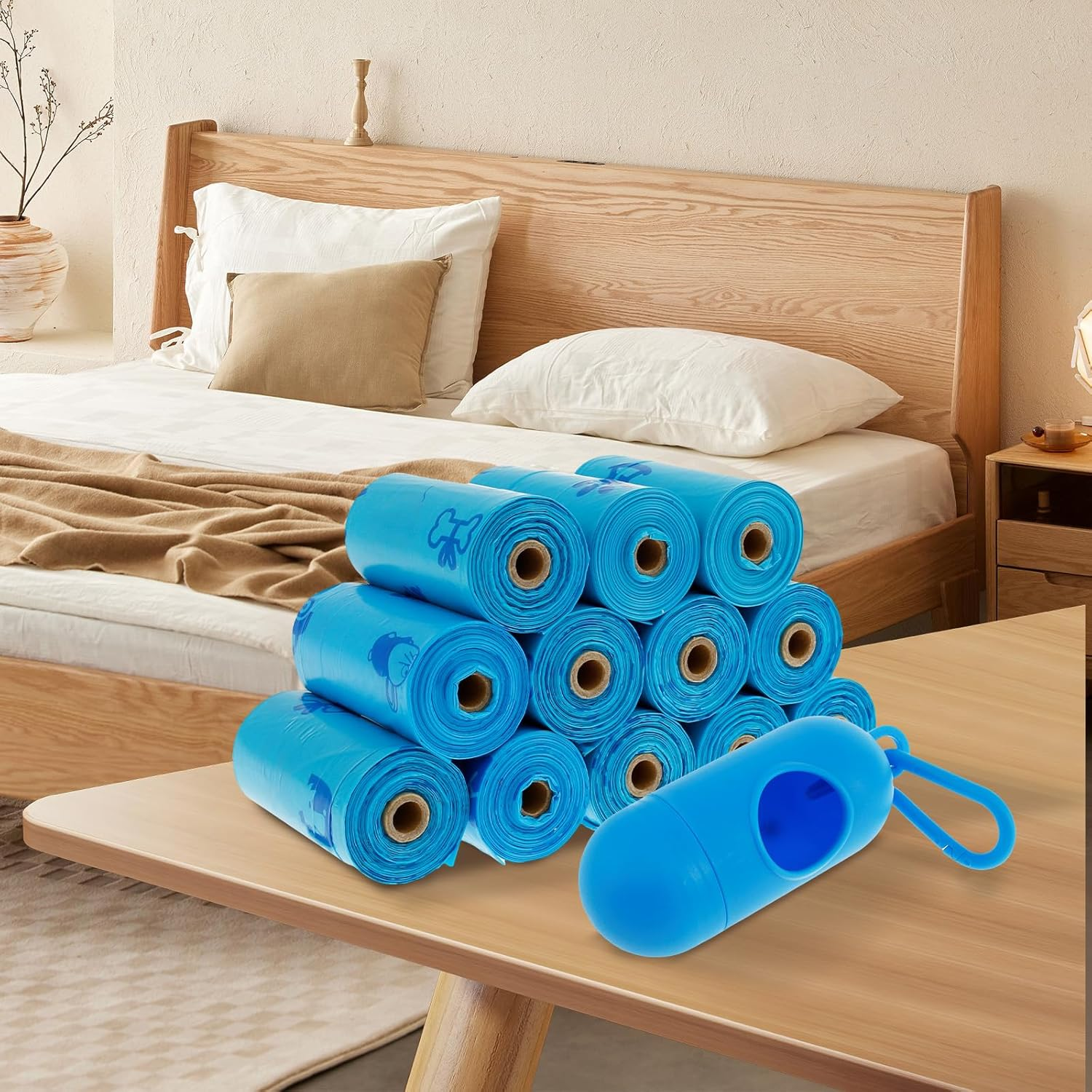 Diaper Bags Disposable for Baby,Disposable Diaper Bags for Baby,Bag Dispenser Set, Nappy Bags for Waste,Nappy Sacks with Dispenser Leakproof Nappy (A) image number 5