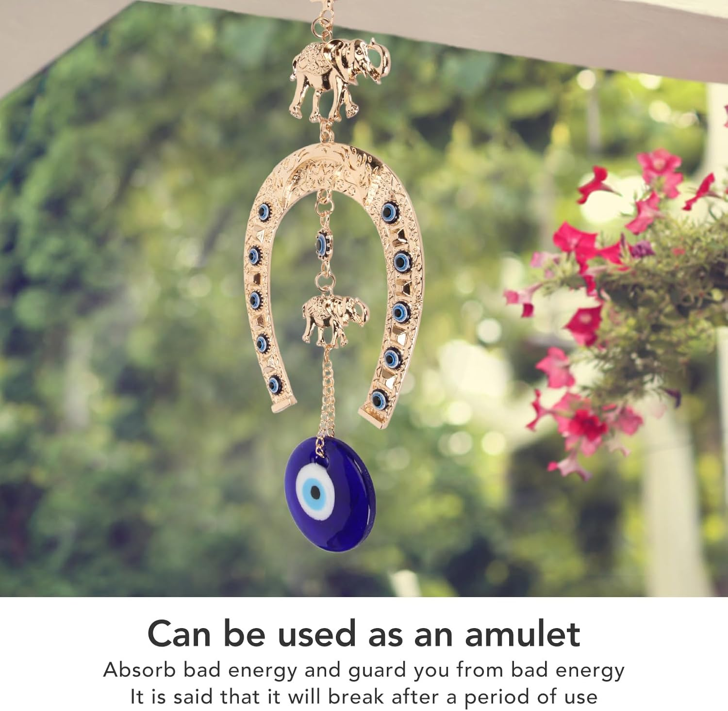 Evil Eye Wall Decor, Exquisite Blue Turkish Greek Nazar Amulet, Blessing Craft Gift Bring Good Luck, for Home, Office, Garden, Door, Beautiful Symbolism