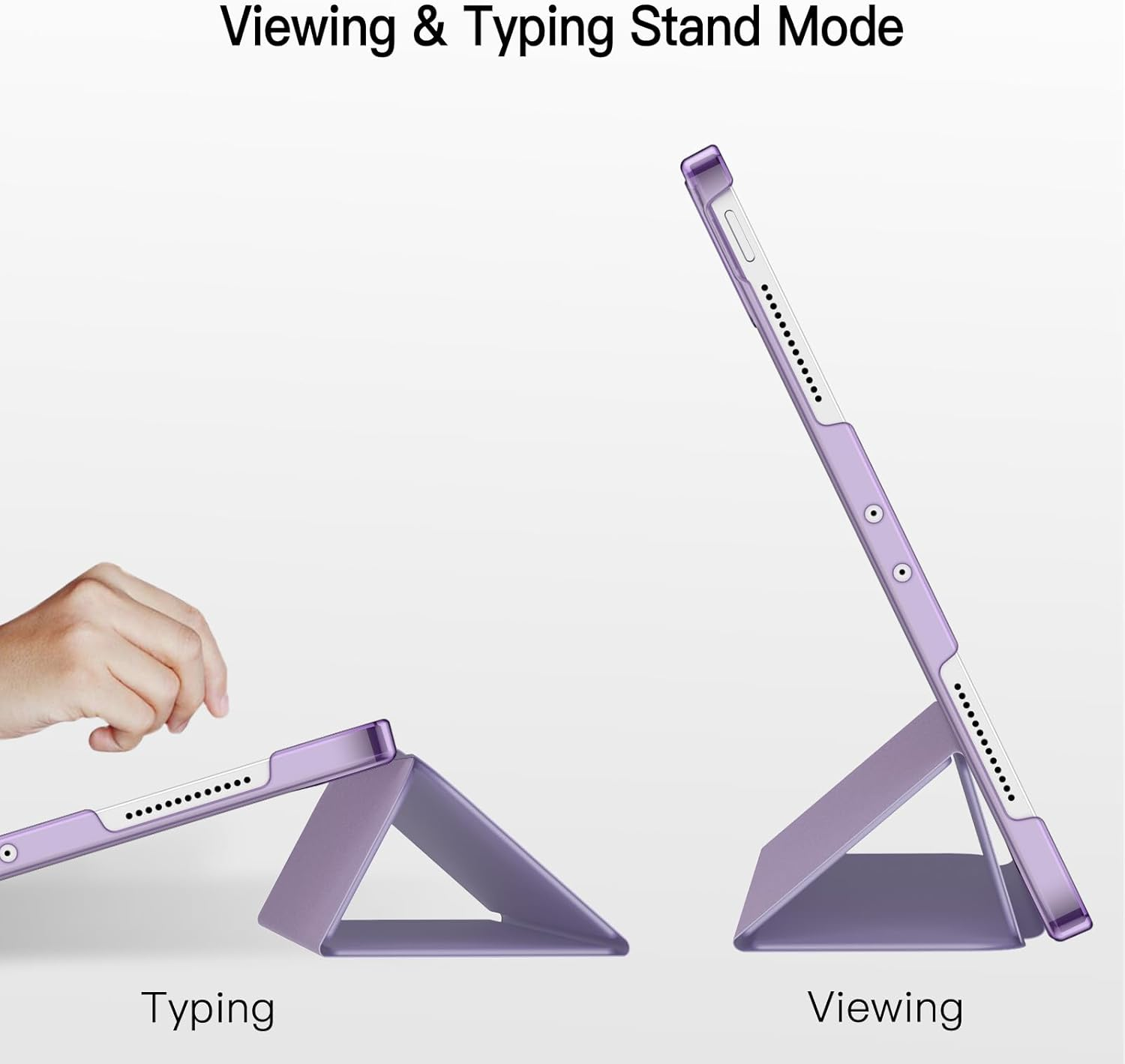 Jetech Case for Ipad Pro 11-Inch, 2022/2021/2020/2018 Model, Compatible with Pencil, Cover Auto Wake/Sleep (Light Purple) - Black image number 6