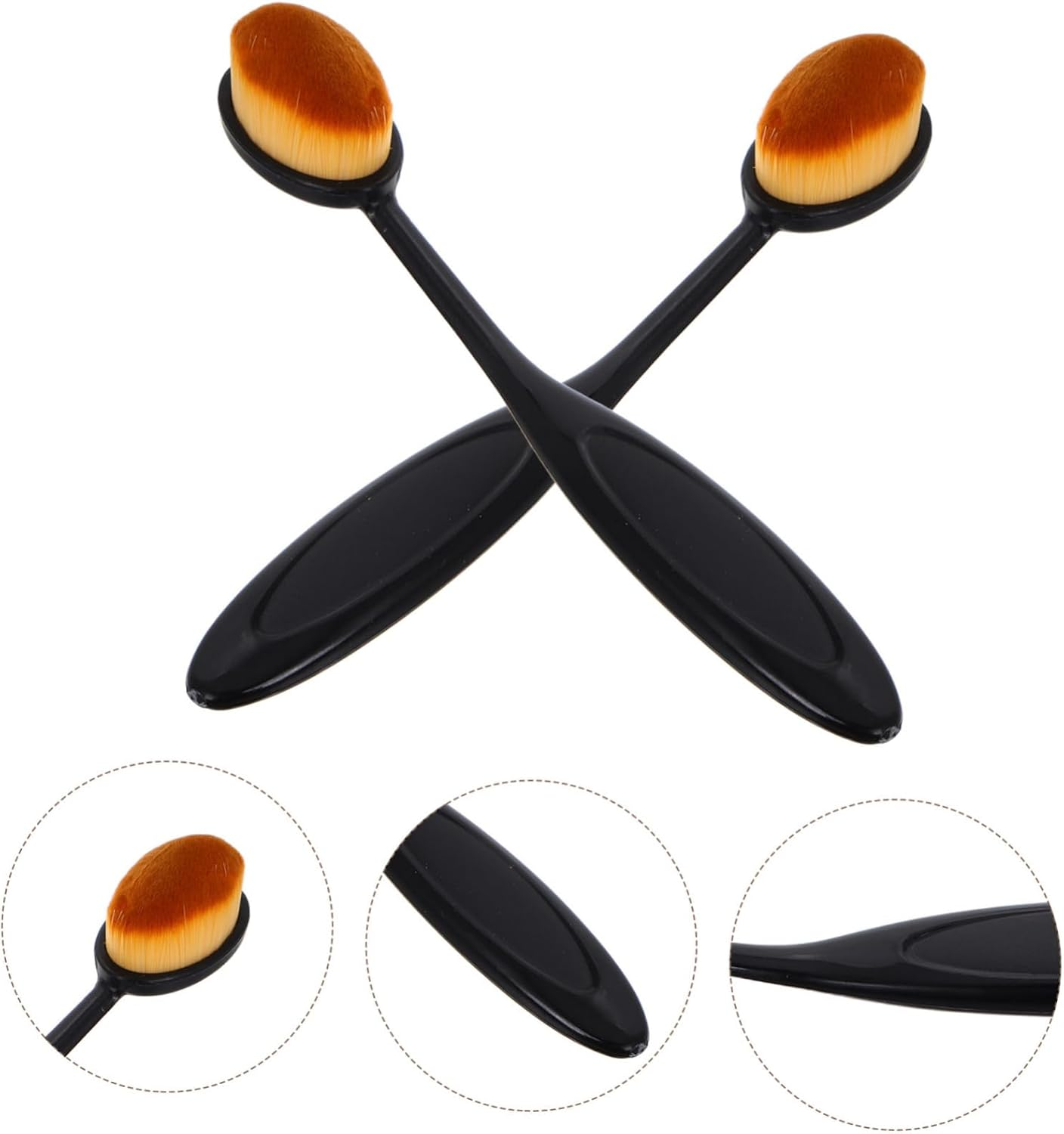 ADOCARN 2Pcs Nail Art Dust Brush Makeup Brush Cleaner Soft Bristle Fingernail Cleaner Portable for Daily Use