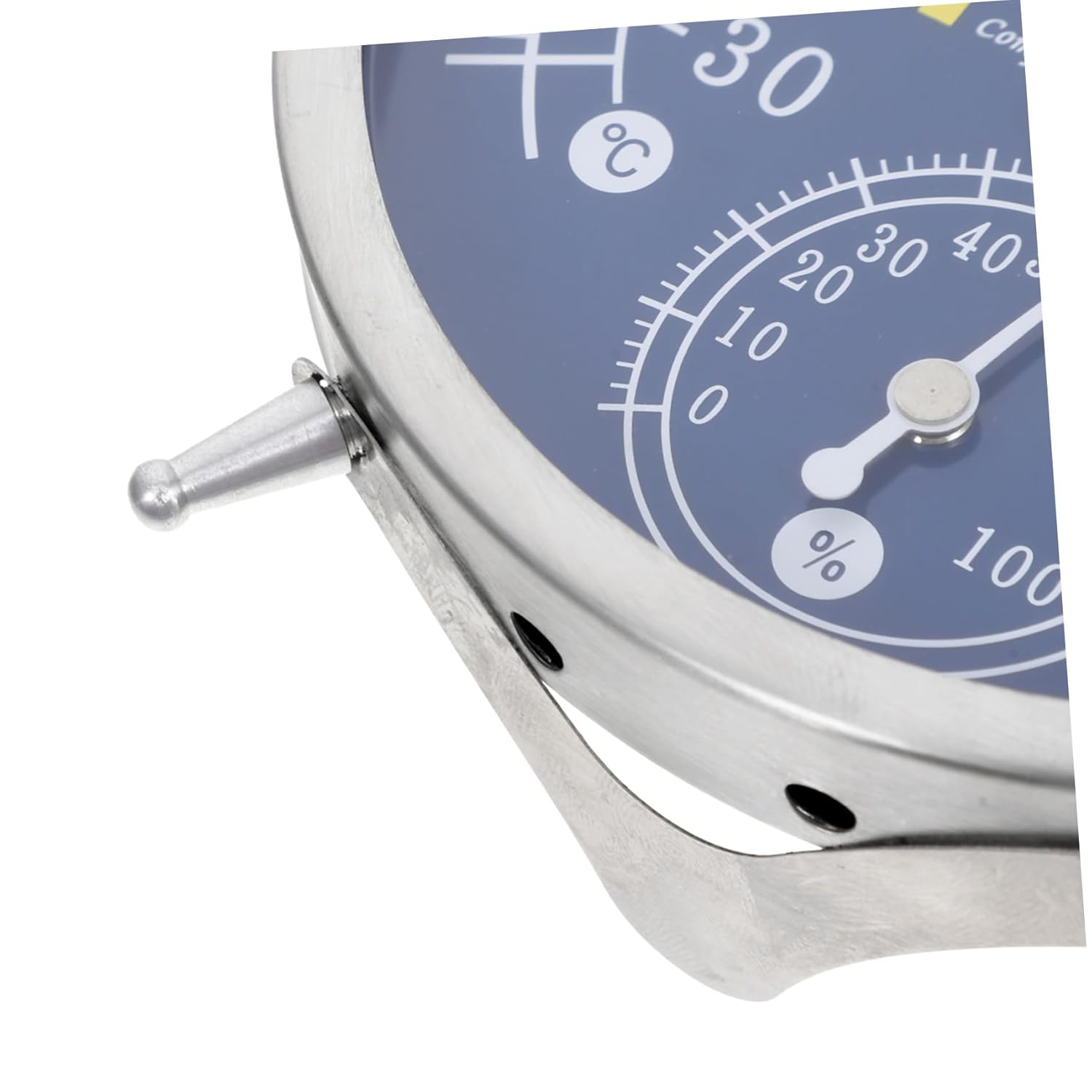 High Precision Stainless Steel Indoor Outdoor Thermometer Hygrometer with Pointer Type Display Temperature Humidity Gauge for Home Tabletop and Wall Mountable Sauna Accessories image number 5