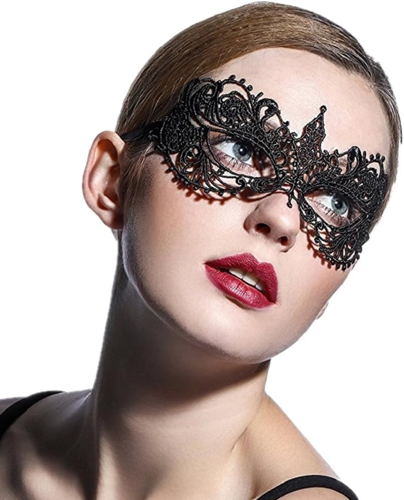 Jevenis Luxury Sexy Lace Eyemask Prom Mask Masquerade Ball Mask for Costume Party Cosplay