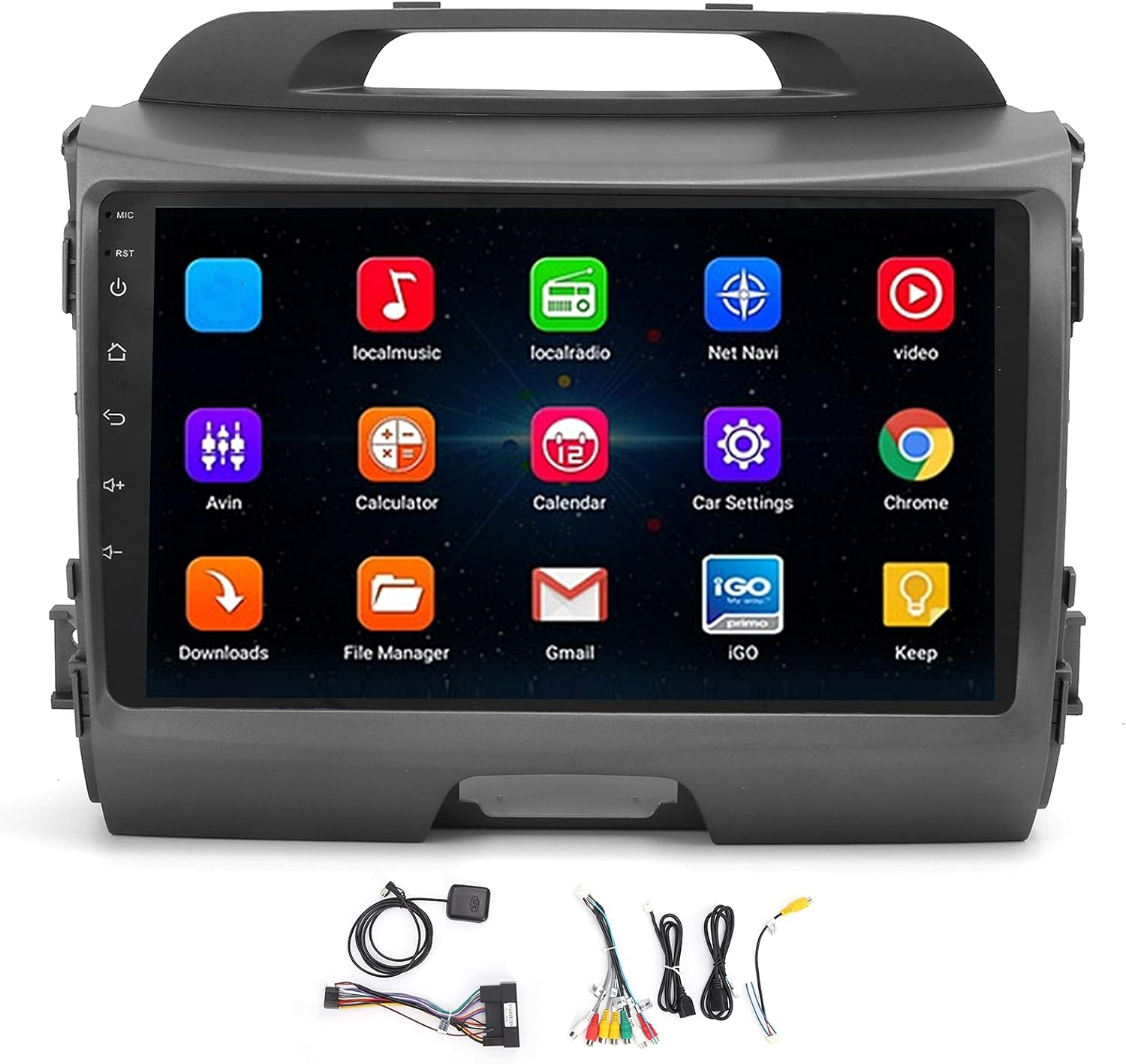 Car Navigator Touchscreen, 9In Display Compatible with Kia Sportage EX Luxury Sport Utility 2016, Android 10.0 Navigation System, Bluetooth GPS Multimedia Player (2+32G) image number 3
