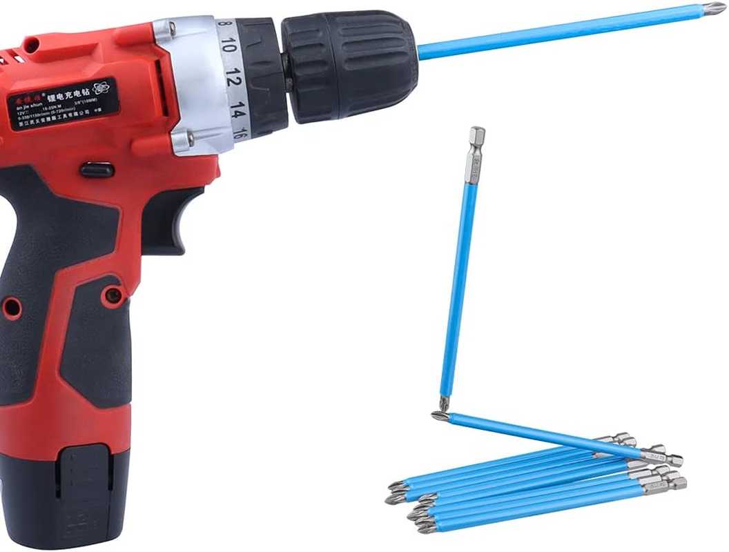 Yakamoz 10Pcs Magnetic anti Slip Phillips Screwdriver Bit Set, PH2, 1/4 Hex Shank, 6 Inch image number 5