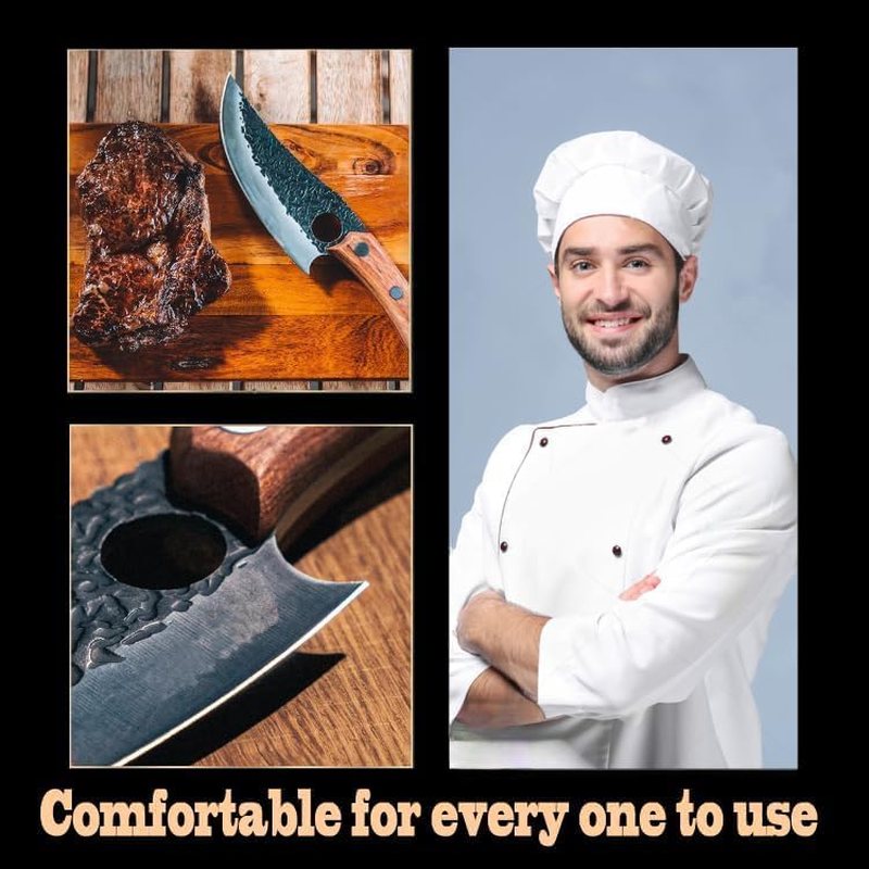 Chef Knife 11 Inch, Kitchen Knive for Cutting, Boning, Chopping. Japanese Kitchen Knife Designed for Balance and Control, Blending Modern Style with Traditional Appeal. Meat Knife, Sharp Knives image number 2