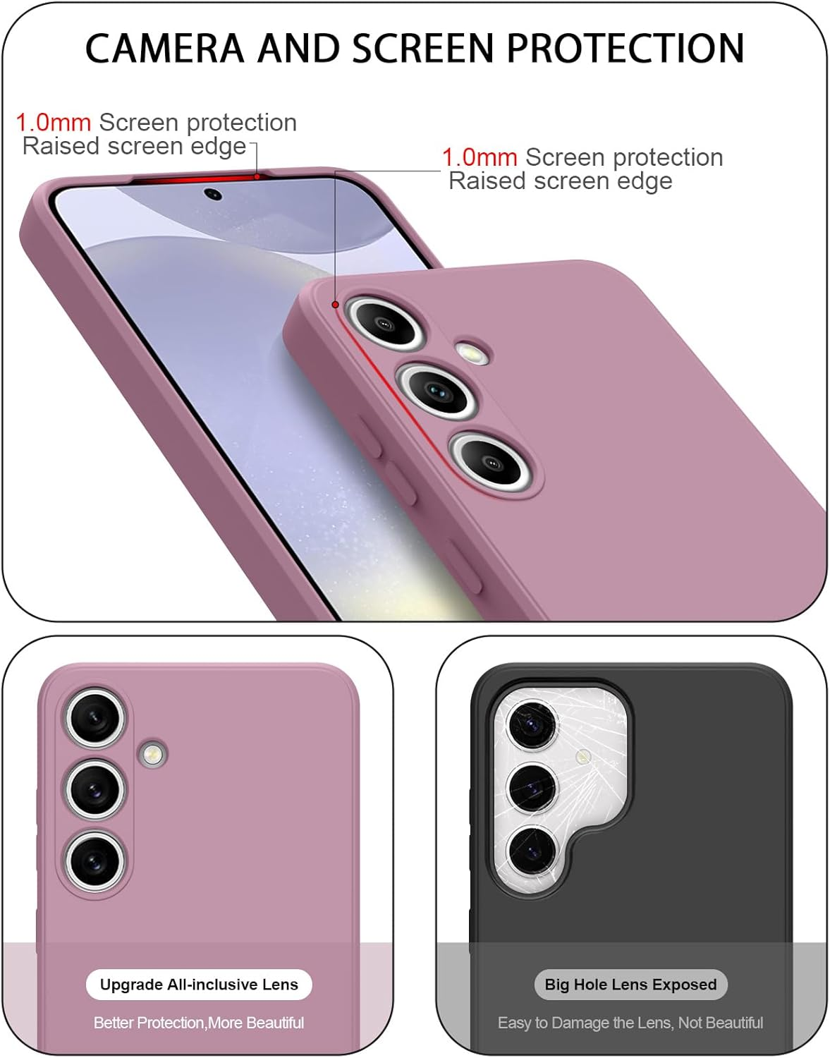 Silicone Case for Samsung Galaxy S24 Case(2024 Release), Silky-Soft Touch Gel Rubber Cover, Full Protective Case Shockproof Liquid Bumper Cover for Samsung S24 Case 6.1 Inch - Light Blue image number 3