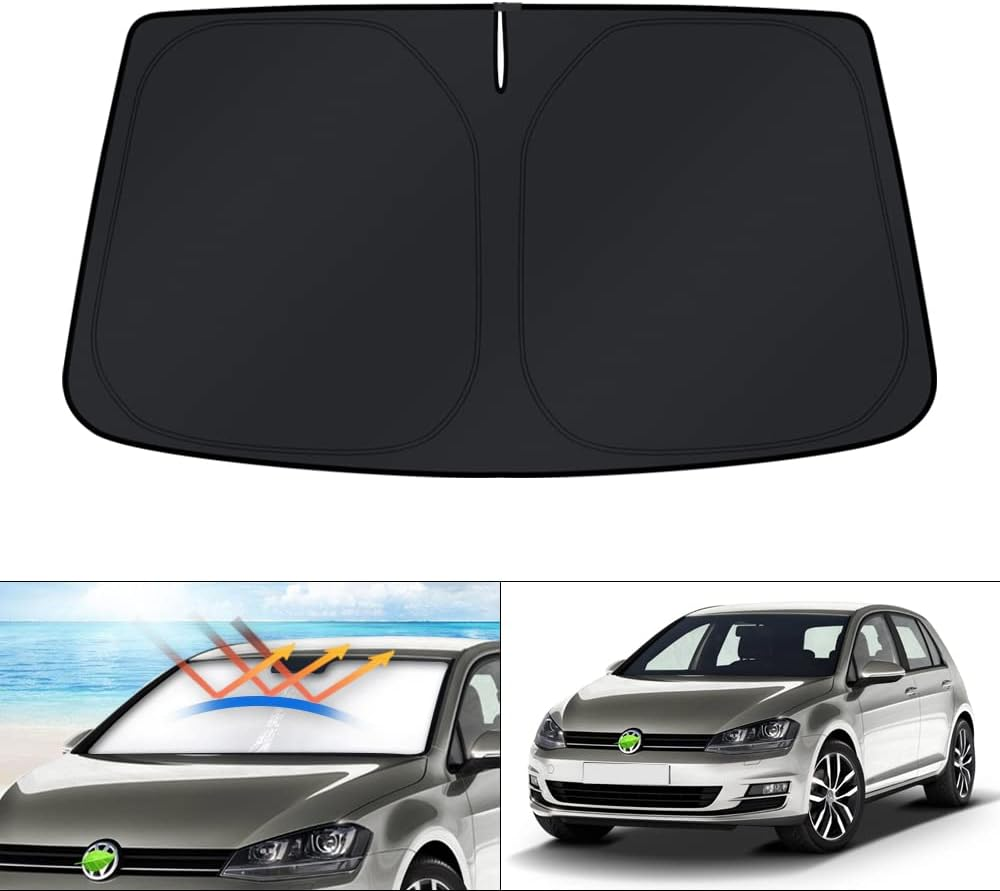 KUST Windshield Sun Shade for 2013-2018 Volkswagen VW Golf MK7 Window Sunshade Sun Visor Protector Foldable Blocks UV Rays Keep Your Car Cooler image number 3