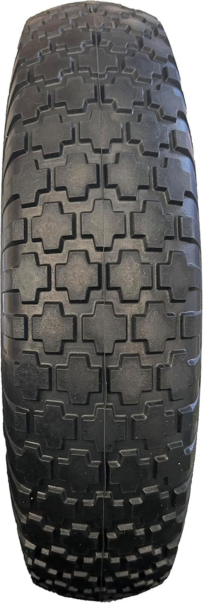 2PCS Flat-Free 16" 4.8/4.00-8 Wheelbarrow Cart Wheels - Heavy-Duty Solid Tyres with Sealed Bearings, Metal Rim, 16MM/19MM/20MM/25.4MM 120Kg Capacity, Not for Highway Use (20MM) image number 4