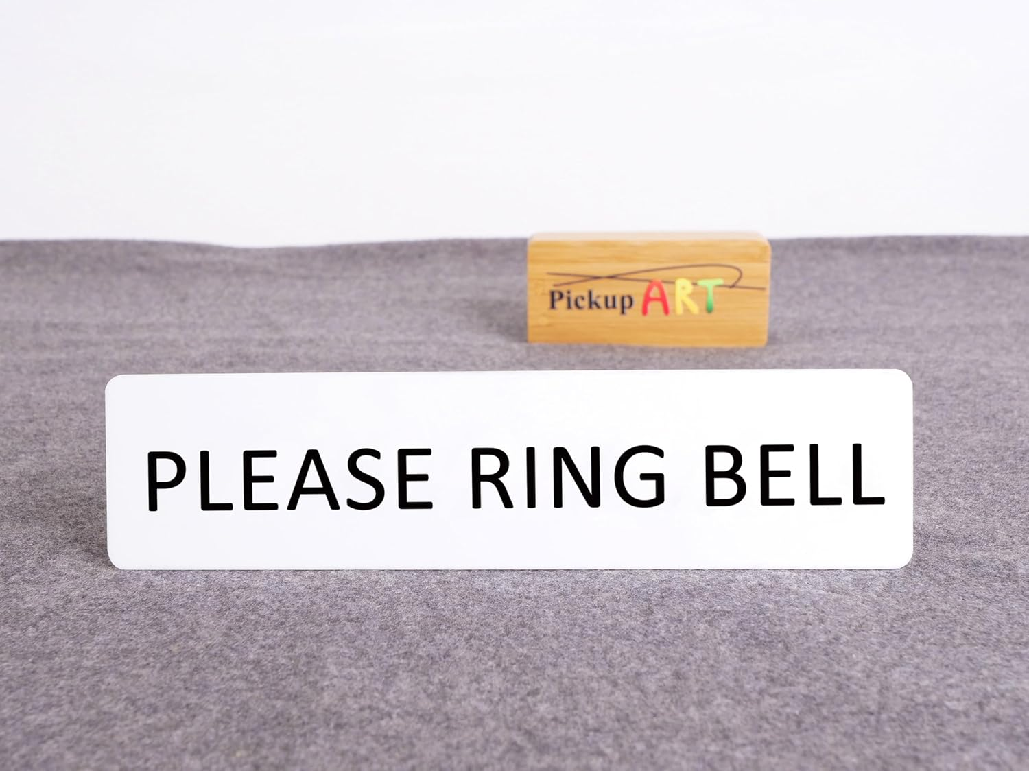 PLEASE RING BELL Sign Self Adhesive Plaque Decal Door HOUSE SIGN DOOR SIGN (Style 1, 20X80Mm) image number 1
