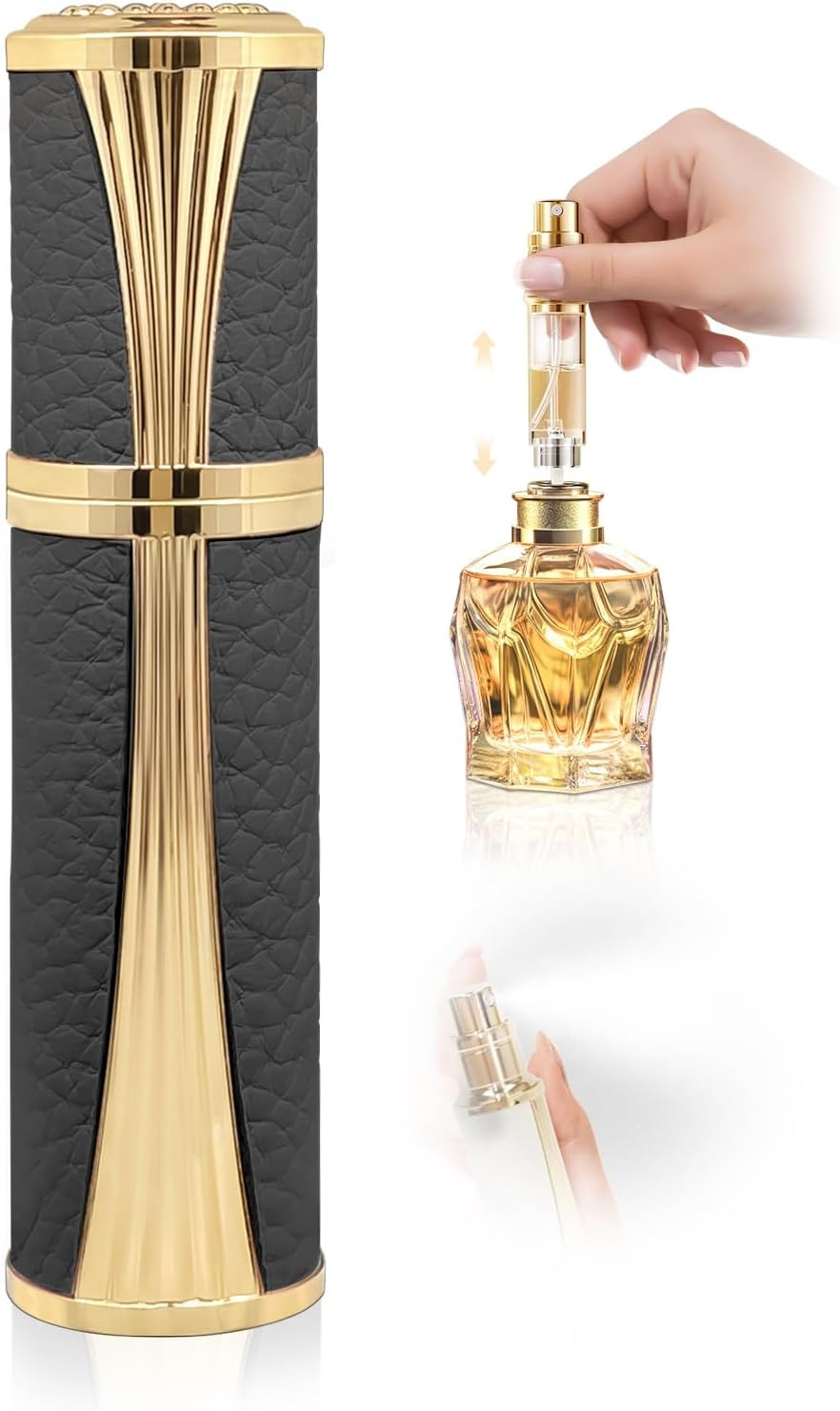 Perfume Atomizer Refillable,Empty Portable Cologne Dispenser,Mini Aftershave Sprayer for Men and Women 5ML (Pink)