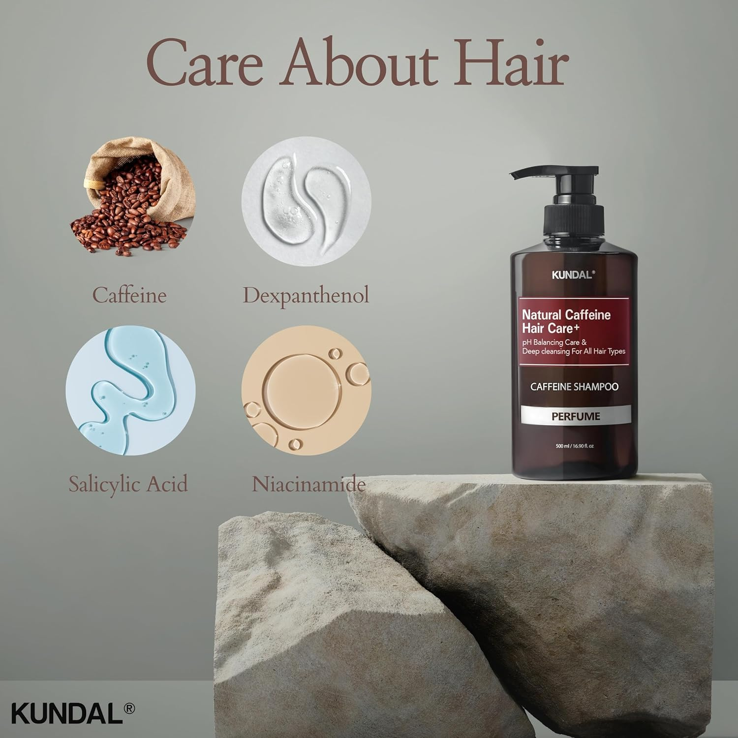KUNDAL Natural Caffeine Scalp Shampoo [Cherry Blossom] Korean Hair Care, K-Beauty, Deep Cleansing, Scalp Care, for Thinning Hair, Helps Thickening, Scalp Care & Hair Strengthening, Natural Coffee Beans, Hydration, All Hair Types, for Men and Women 16.9Fl Oz image number 5