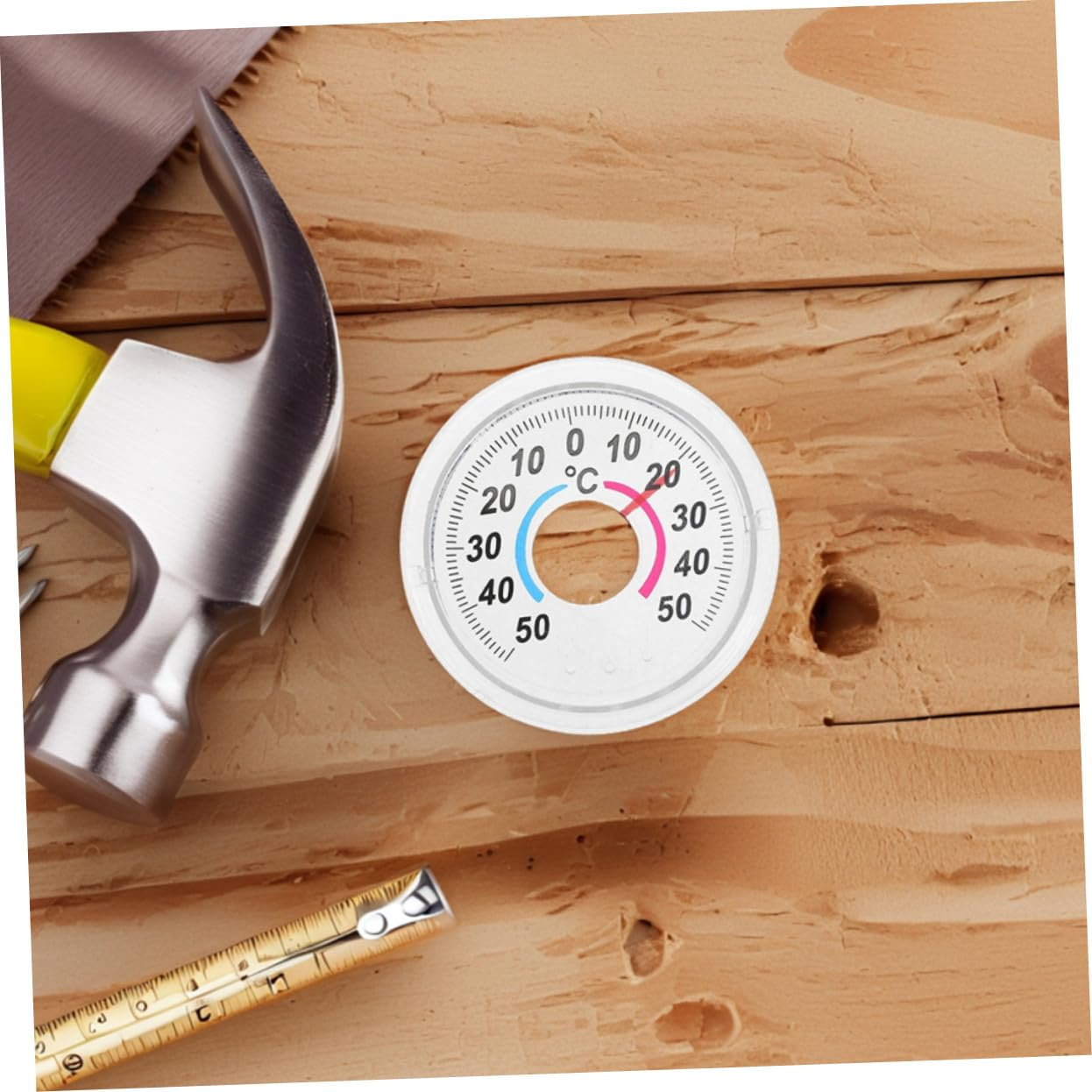 Indoor Outdoor Door Window Thermometer Analog Temperature Gauge Accurate round Plastic Housing for Home Monitoring image number 4