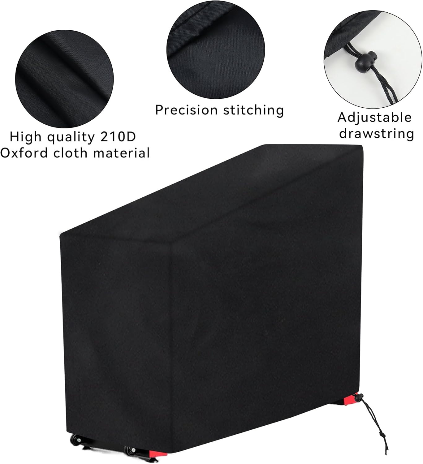 Klmnop Exercise Bike Cover, Waterproof and Dustproof Stationary Bike Cover, Upright Cycling Protective Cover for Indoor & Outdoor Fitness(Black) image number 5