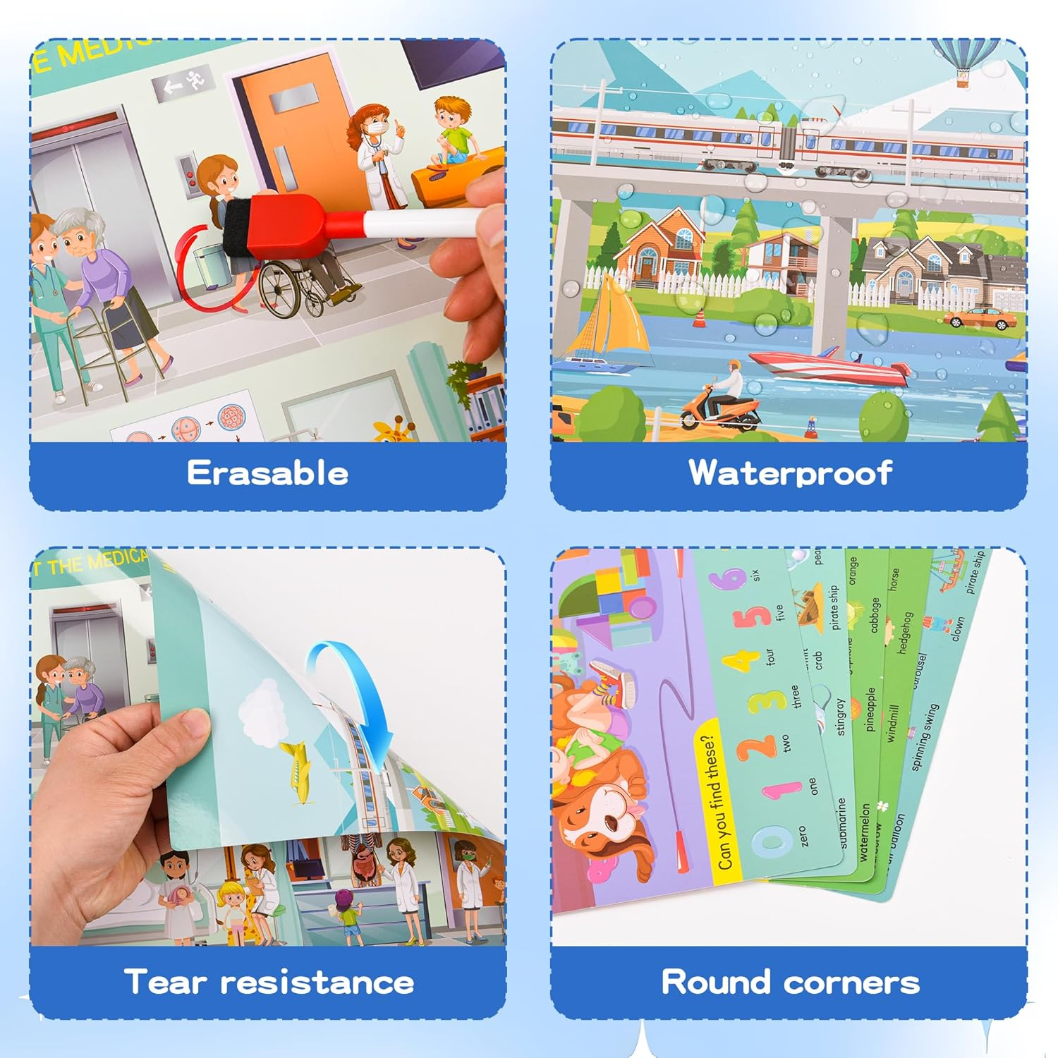 CYZAM Search and Find Preschool Learning Activities, Montessori Busy Book for Kids Toddlers, Travel Game Toys for Car Airplane, Birthday Gifts for Boys Girls 3-8 Years Old image number 5