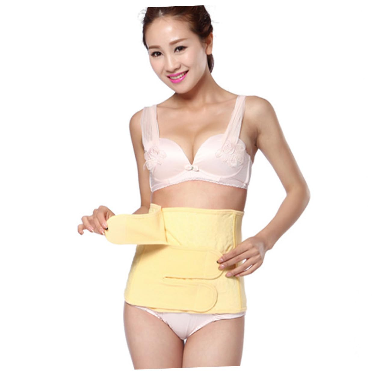 Corset for Pregnant Women Postpartum Recovery Cotton Belly Wrap Band Maternity Recovery Belt XL Yellow image number 2