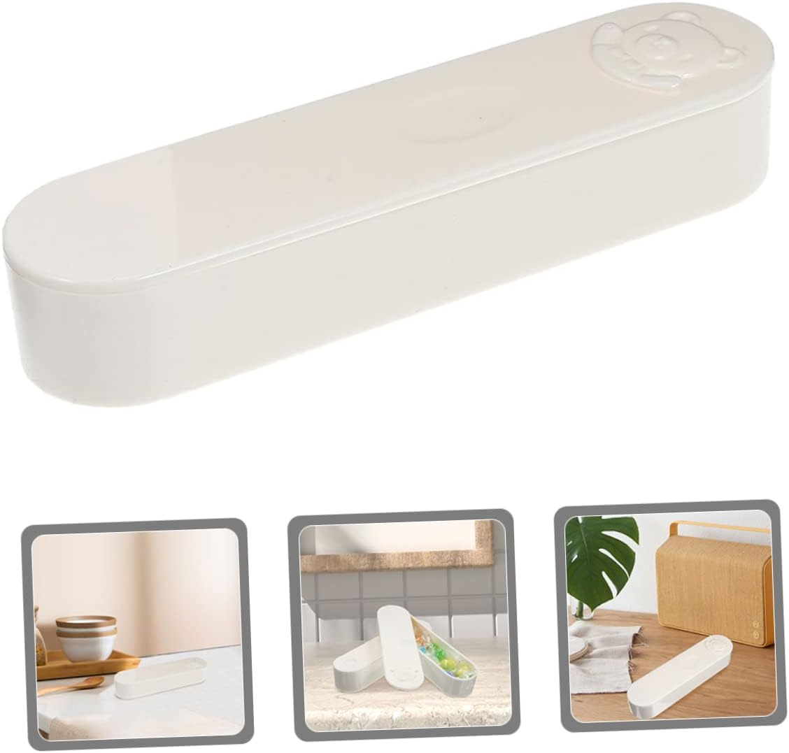 Minkissy Mini Cotton Swab Box Travel Case Bear Pattern Organizer for Toiletries image number 4