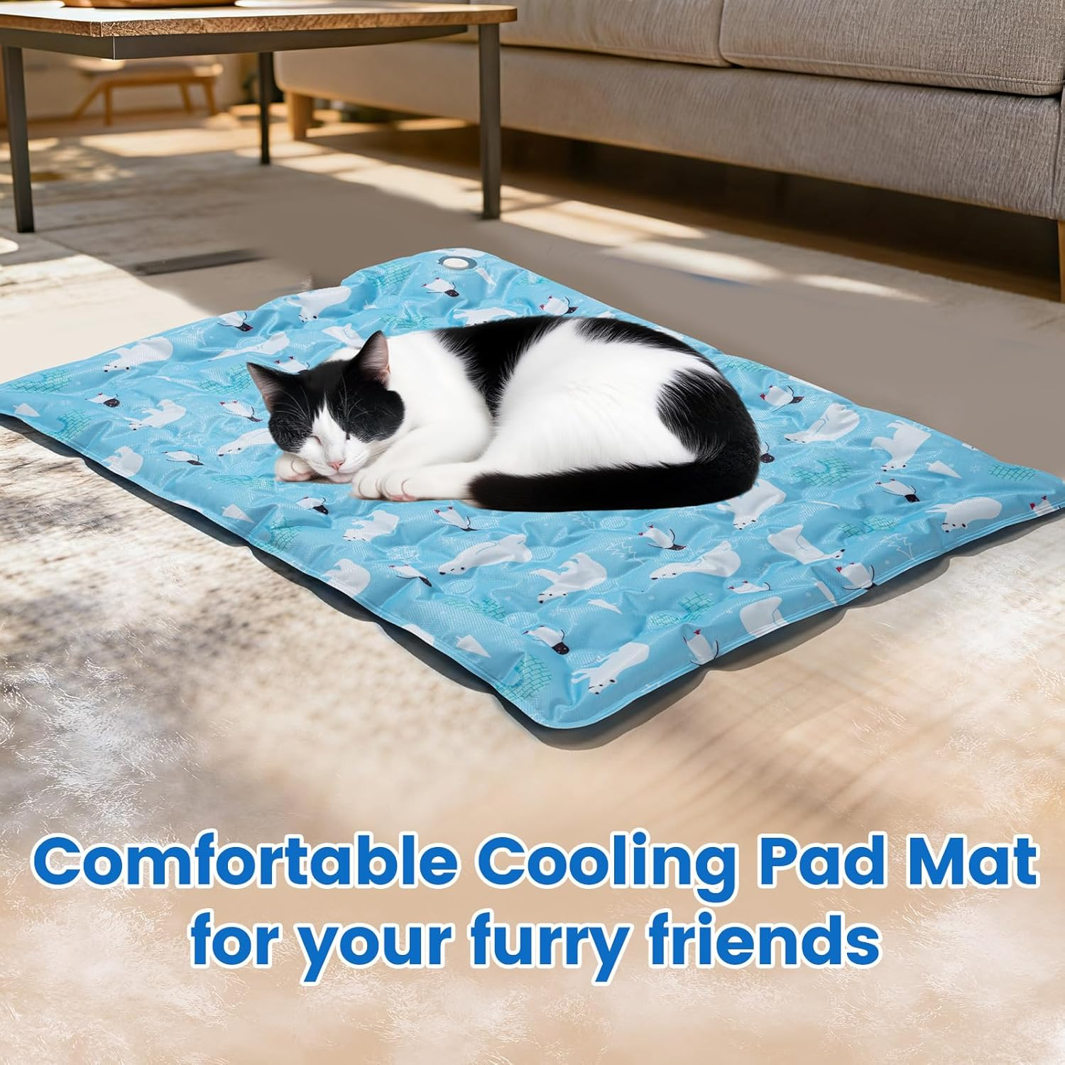 Minimighty Large Cooling Cat Bed Mat 60X90Cm, Waterproof Cooling Pad Mat for Cats Dogs, Cooling Pad for Pet Indoor Outdoor image number 2