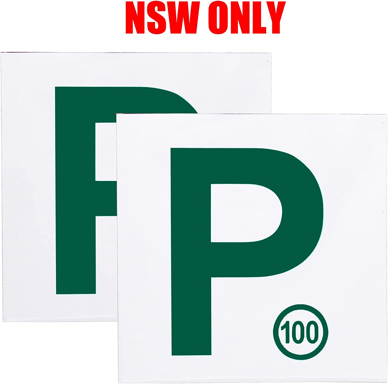 Green P Plate 2Pcs Magnetic with Speed Limit Display for NSW P Plate