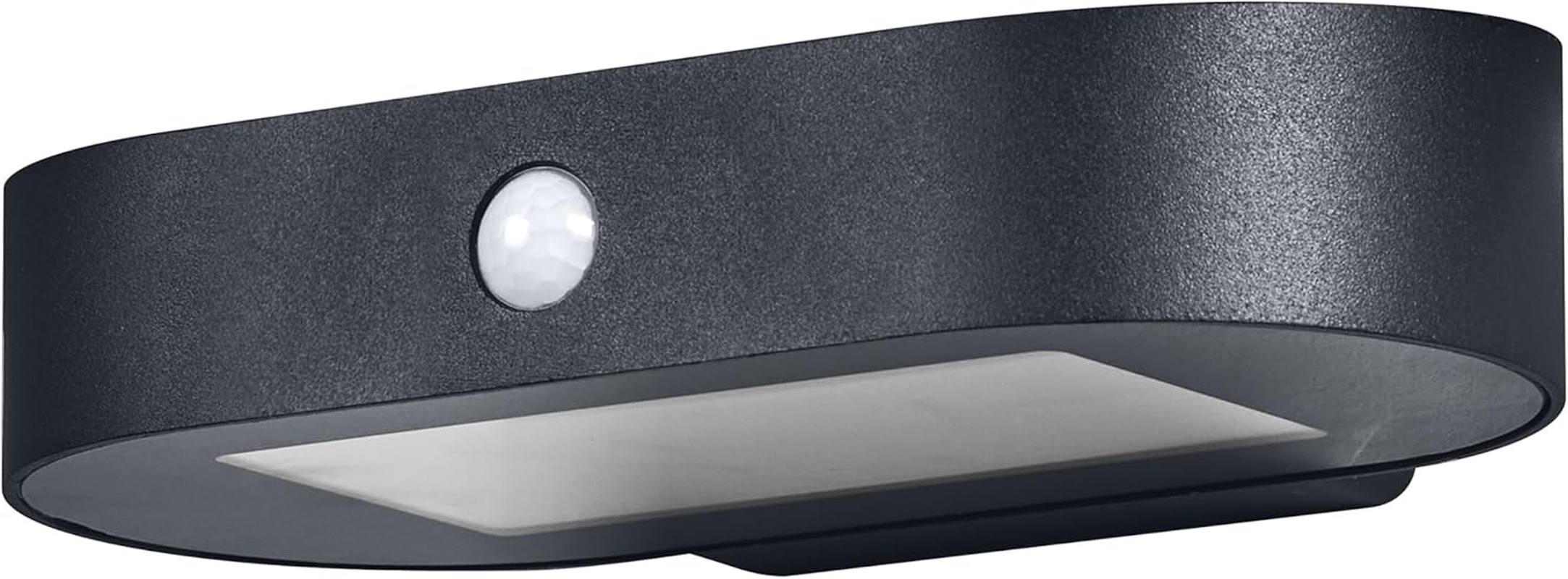 OSRAM Endura Style Small Oval Solar Wall Light, Warm White Light (3000 K), Integrated Sensor, Can Be Used without Power, Long Runtime: 30 Times 60 Seconds in PIR Mode, Protection Class IP44, Black image number 4