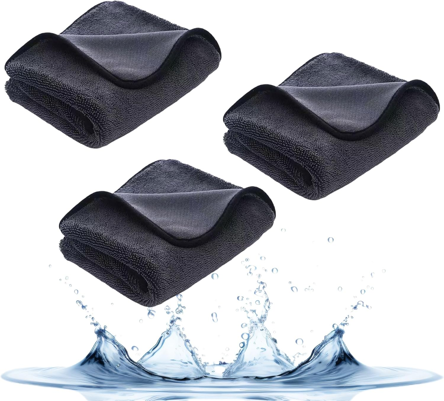 Shiny Wipes Bathroom Drying Cloth, Streak Free Microfiber Cleaning Wipes, Thickened Cleaning Clothshower for Car Detailing, Kitchen, Window Clean Cloth (3, 40 * 40Cm)