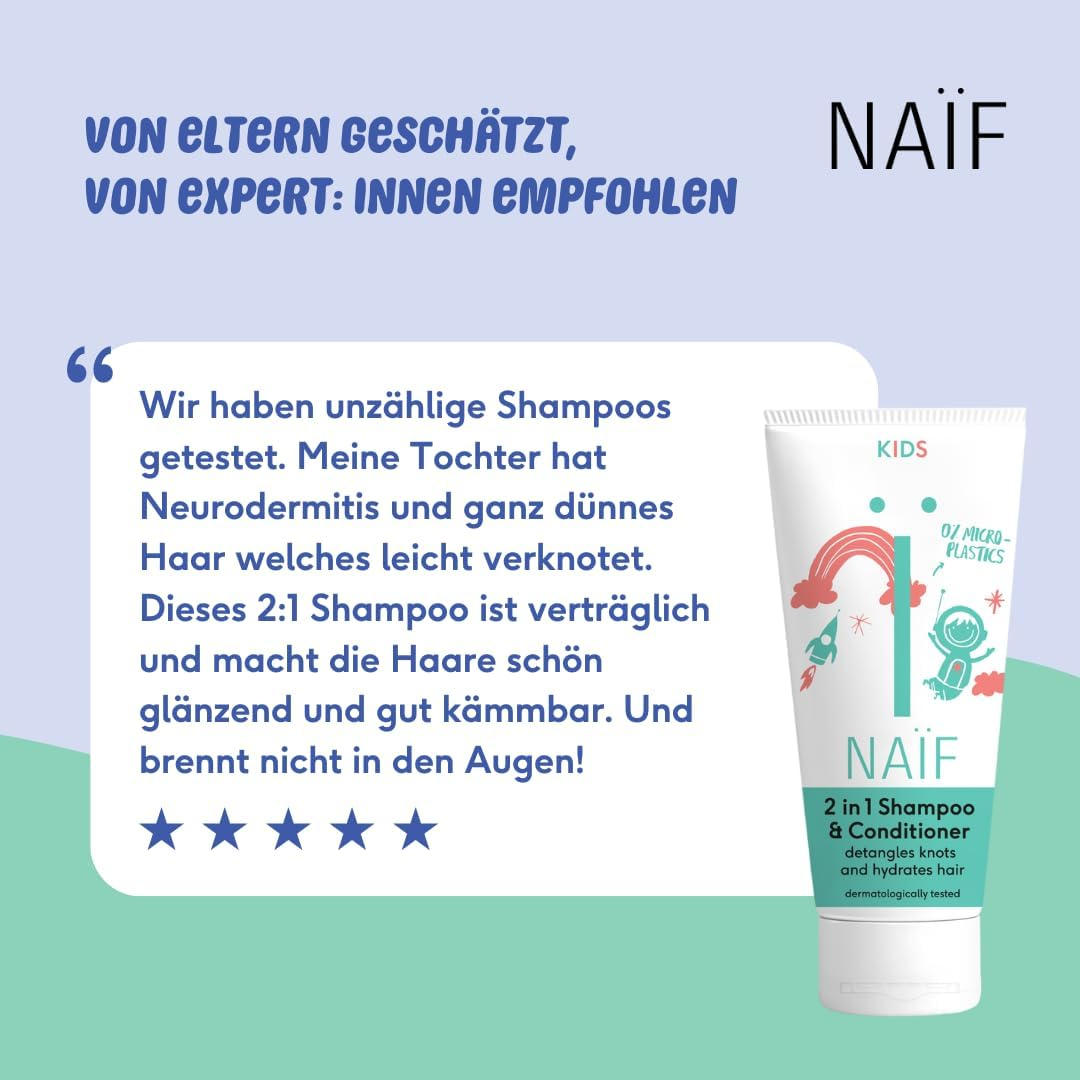NA&Iuml;F Kids 2-In-1 Shampoo 200 Ml image number 3