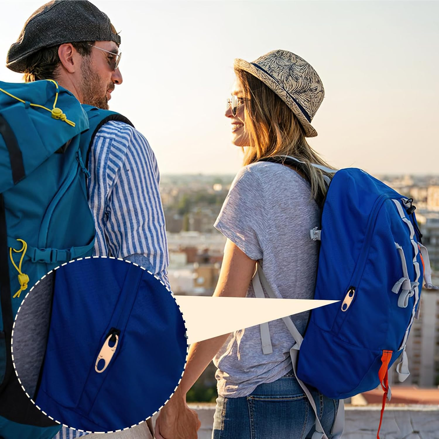 HKYLRAT12 PCS Zipper Clips anti Theft, Zipper Locks for Backpacks Detachable S Shaped Zipper Connectors Double Side Small Zipper Clips for Traveling Camping image number 2