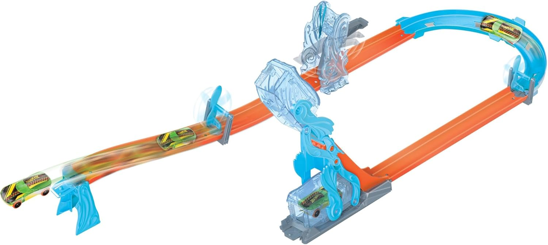 Hot Wheels Track Builder Playset Wind Gravity Pack with 1:64 Scale Toy Car & 12 Component Parts in Modular Storage Box