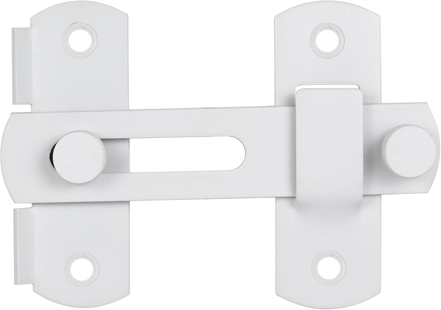 Barn Door Latches，3.93&rdquo; X 2.75&rdquo; Matte White Stainless Steel Barn Gate Flip Door Latch Bi-Fold Door Lock,Sliding Door Lock Gate Latches Wine Cabinet Closet Door Latches，White Finish image number 1
