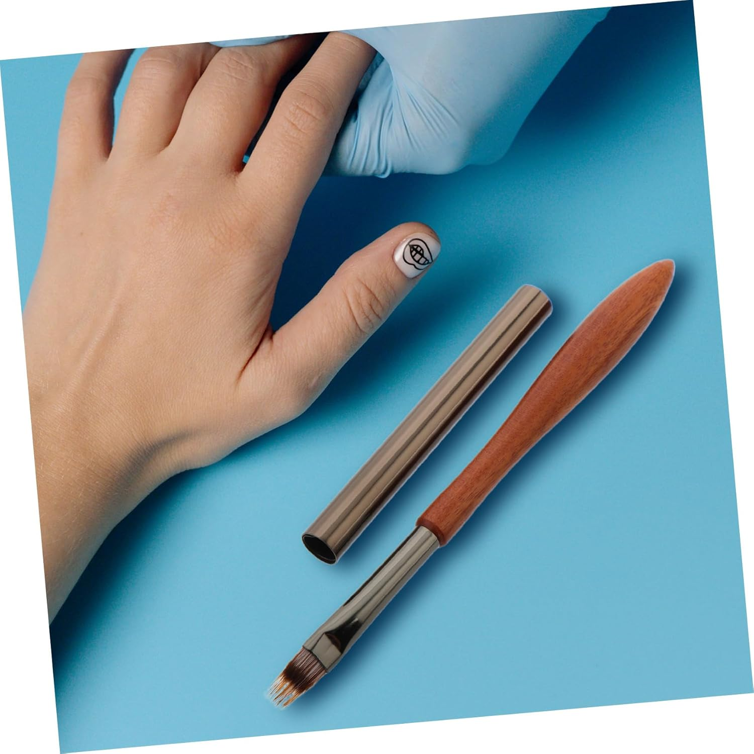 Gatuida Nail Art Blending Pen Fine Line Brush for Striping Gel Tools for Home Diy and Salon Use Fingernail Brush image number 4