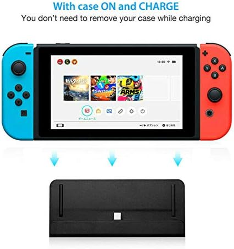 ELASO Charging Dock Station Stand Charger Holder Compatible with Nintendo Switch/Switch Lite with USB-C PD Charging Stand