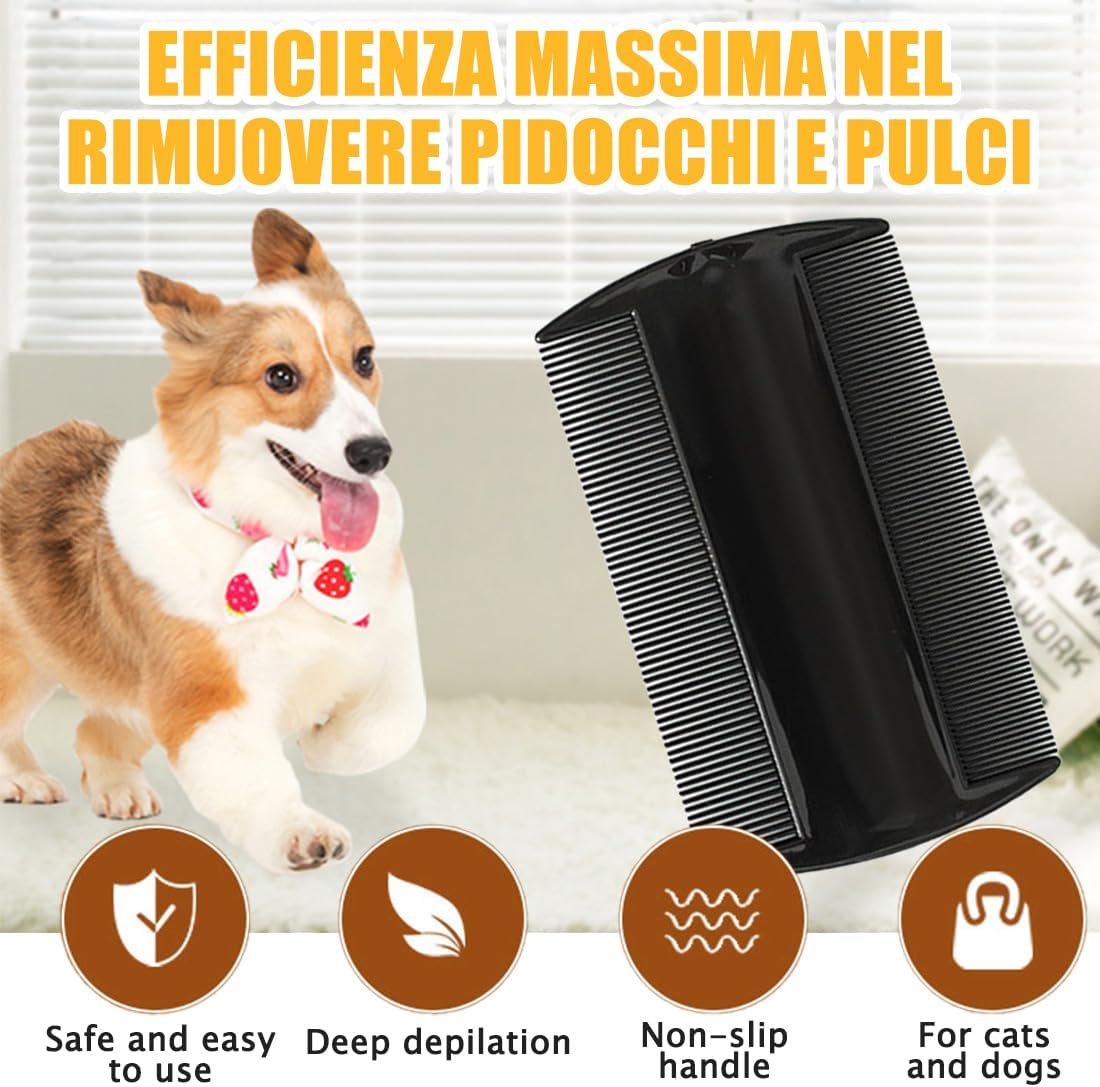 Lice Comb, 2 Anti-Lice Combs, anti Lice and Nits Comb for Children, Adults and Family, Comes with 2 Scrapers, Flea and Tick Combs for Dog Cat image number 3