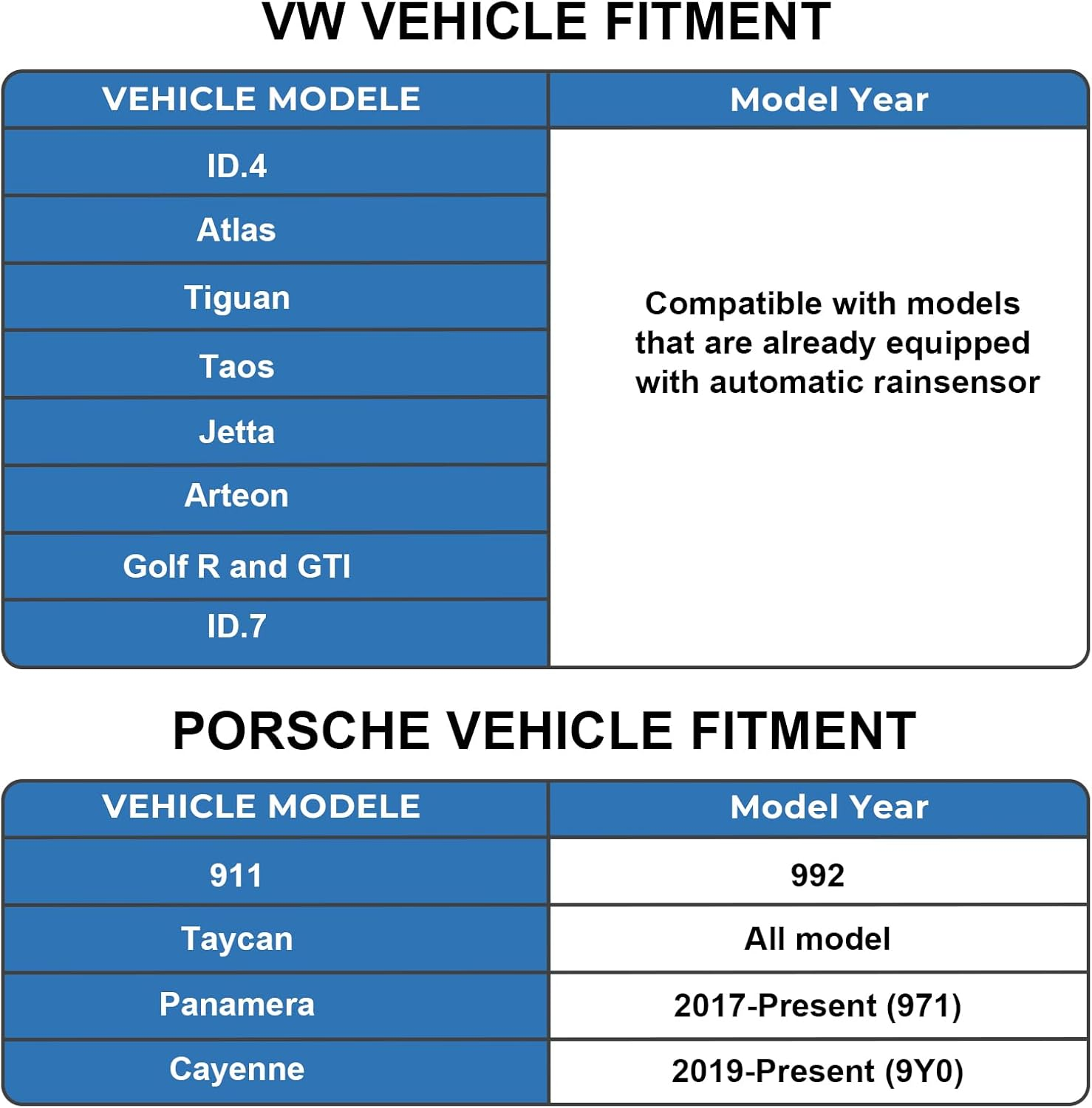 Dash Cam Power Adapter for Audi Porsche Volkswagen with Black 3-Pin Rain Sensor &ndash; Hidden Cable Kit for GPS Radar Mirror Camera, Plug & Play Fits All Models with Black 3-Pin Rain Sensor Port image number 1