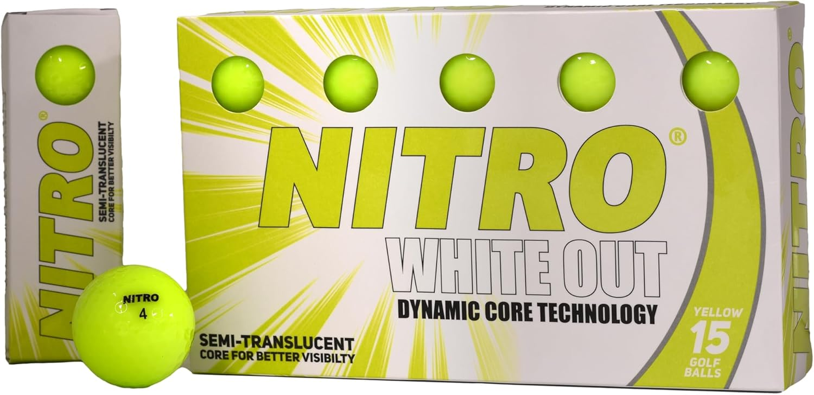 Nitro White Out Golf Balls [15-Ball] image number 1