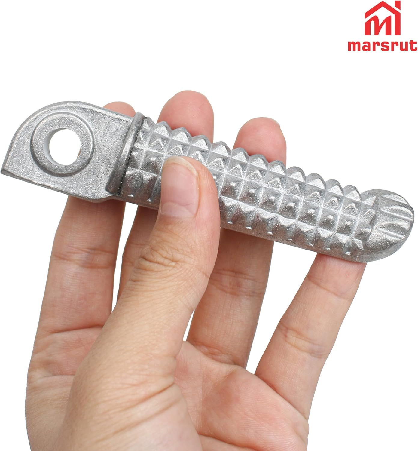 1 Pair Rear Foot Pegs Compatible with Yamaha YZF R3 R25 MT25 MT03 MT-03 2014-2023, Motorcycle Footrest Pedal Bracket Peg Rest, Aluminum Passenger Footpeg Set, Posapies Para Moto (10Pcs, Color: Silver) image number 1