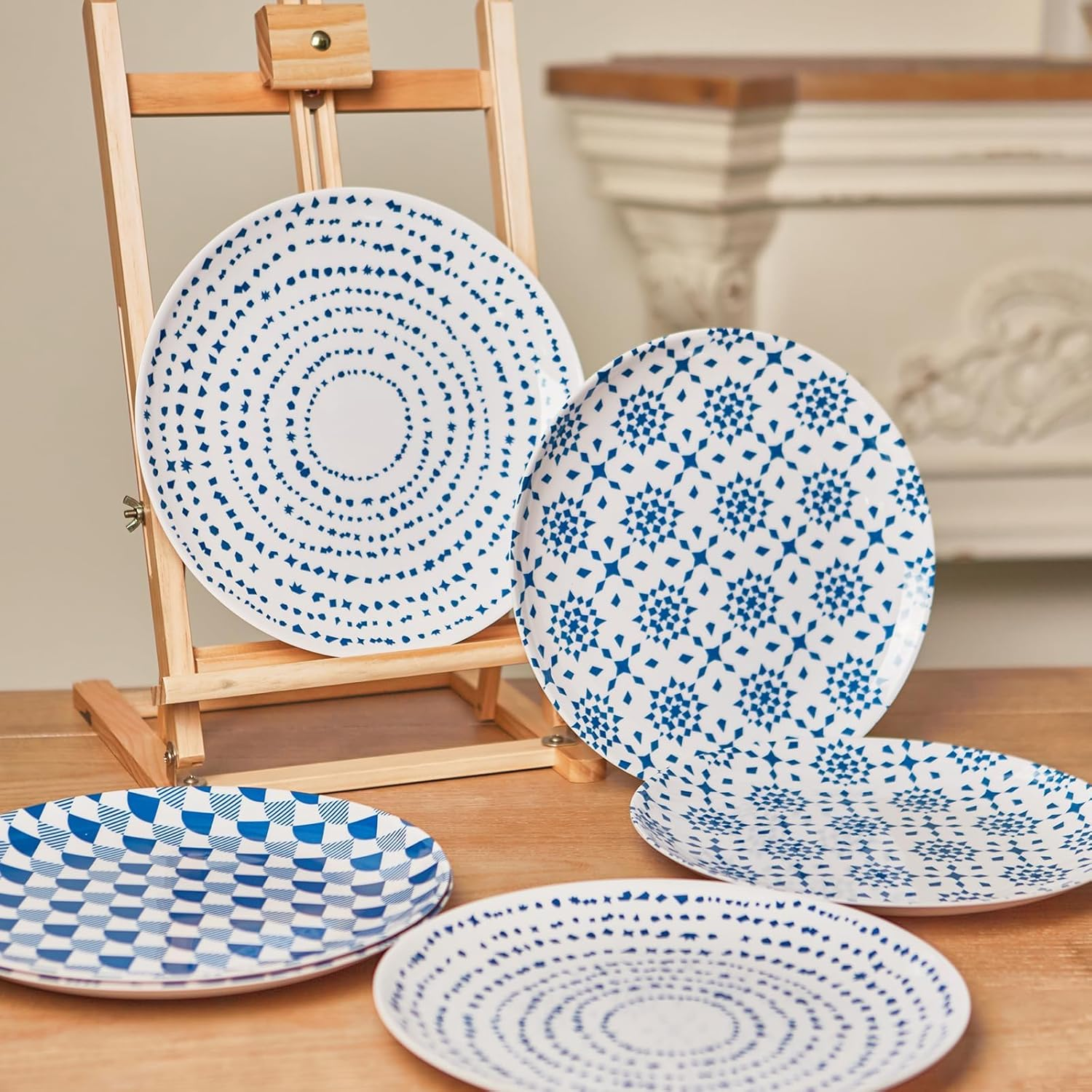 Zayton Melamine Dinner Plate 11 Inch Plastic Bread Outdoor Butter Plates Set Lightweight Shatter Proof Chip Resistant Camper RV Break-Resistant for Everyday Use image number 3