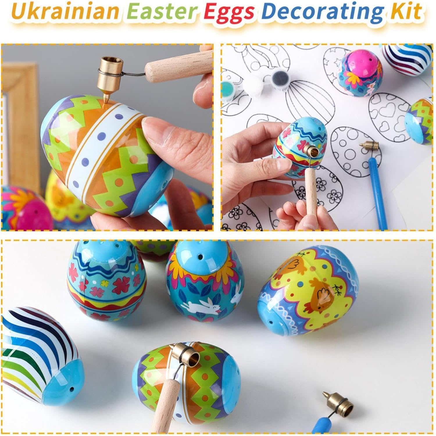 Pysanky Tools for Wax Decorating - Easter Egg Decorating Pysanky Tool,Easter Egg Coloring Fluid Writer Touch up Paint Applicator for Egg Painting image number 5