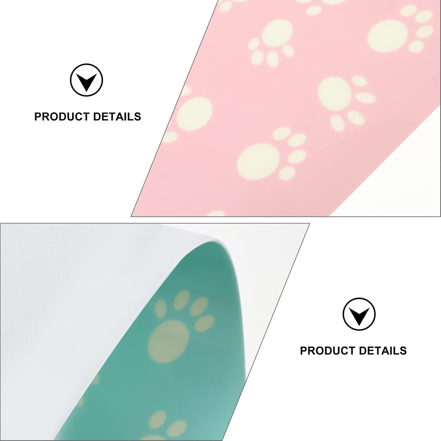 2Pcs Pet Feeding Mat Dogs Cats Non-Slip Placement Tray Cushion to Stop Food Water Bowl Messes on Floor for Home Pet Shop image number 6